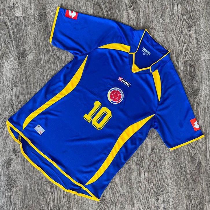 Camisa Retro Azul Selección Colombia