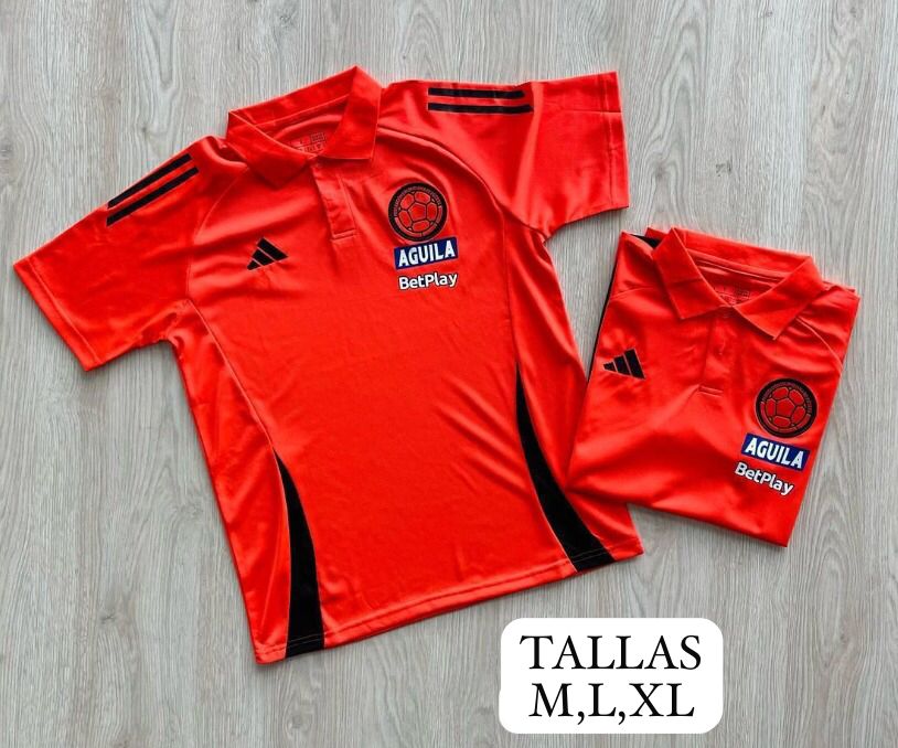 Camisa Polo Selección Colombia Naranja